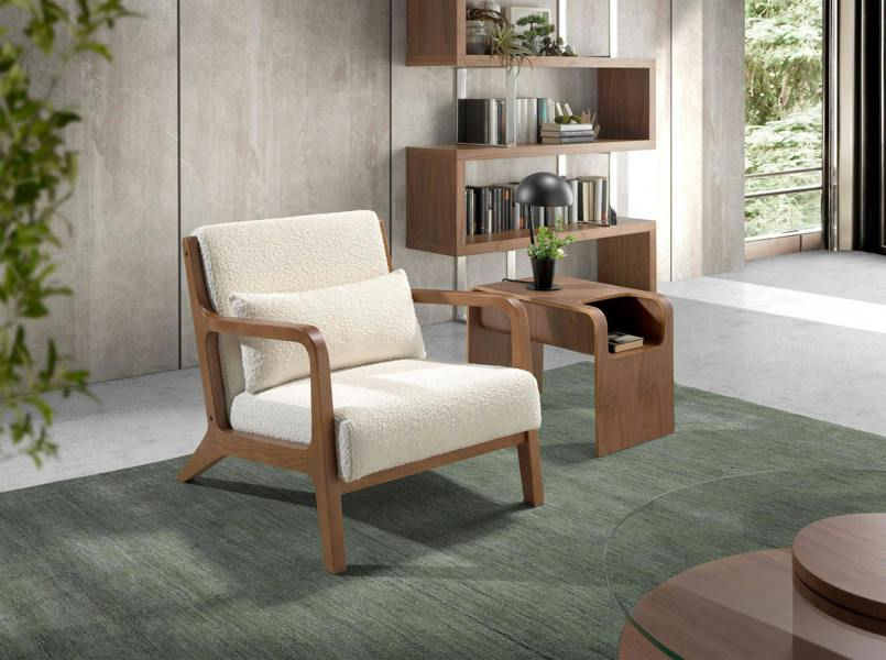 Angel Cerdá White Fabric Armchair 5100