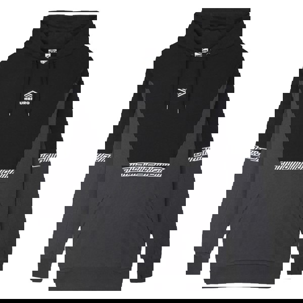 Umbro Mens Sports Style Club Hoodie - Woodland Grey/Black