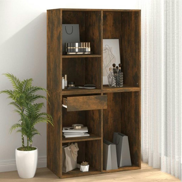 Berkfield Cosmetic Cabinet Smoked Oak 80x40x75 cm Engineered Wood