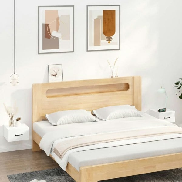 Berkfield Wall-mounted Bedside Cabinets 2 pcs White 35x35x20 cm