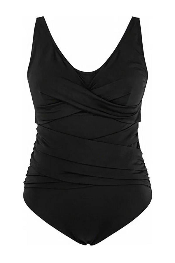 WOVCOR Slimming and Shaping Swimsuit with Wrap Detail