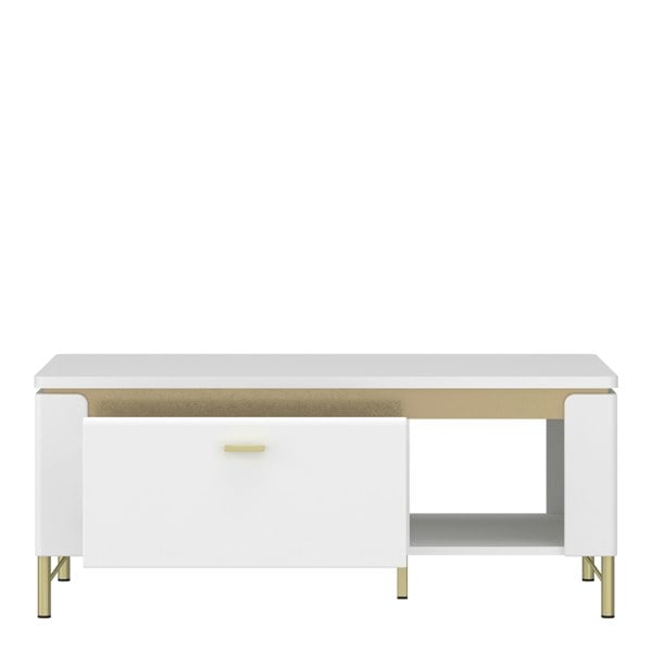 Furniture To Go Lazio Coffee Table 1 Drawer in Alpine White/White Gloss