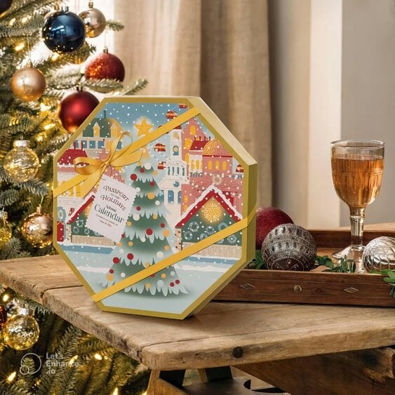 Yankee Candle Advent Calendar - 24 Tea Lights & 1 Tea Light Holder - Passport to the Holidays