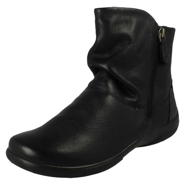 Padders Ladies Padders Textured Leather Rouched Ankle Boots Beau
