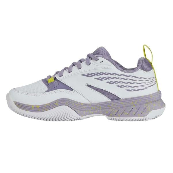 K-Swiss Mens SpeedEx Synthetic Leather Tennis Padel Shoes - White/Grey - 