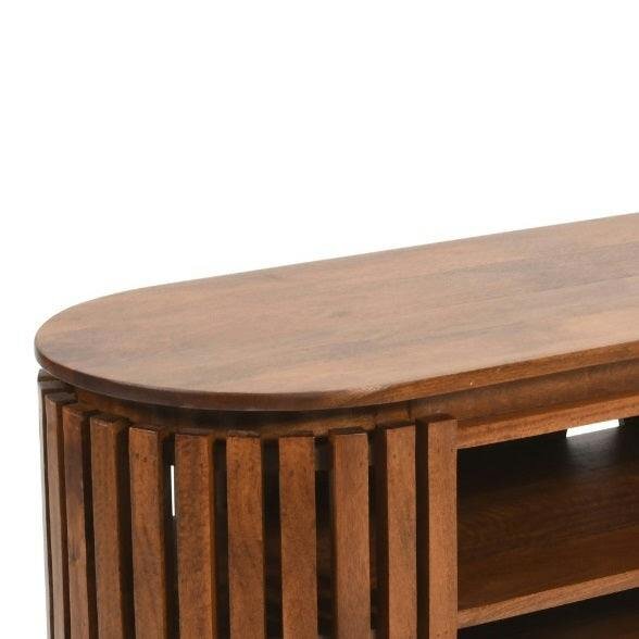 Wyld Haus Birmingham Slatted Mango Wood TV Cabinet