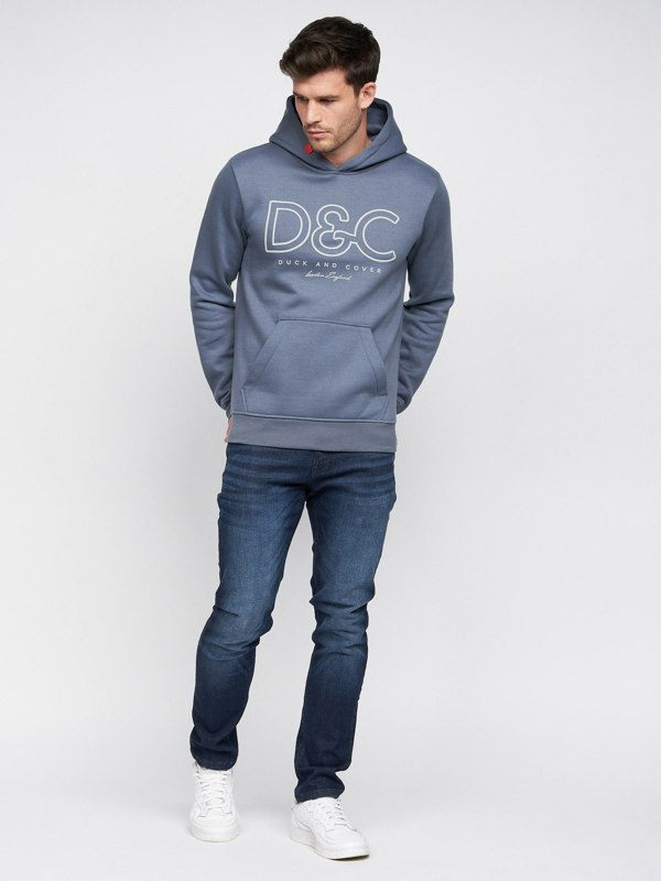 Duck and Cover Icarusa Hoodie - Denim Blue