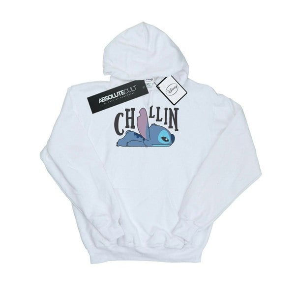 Disney Mens Lilo And Stitch Chillin Hoodie - White