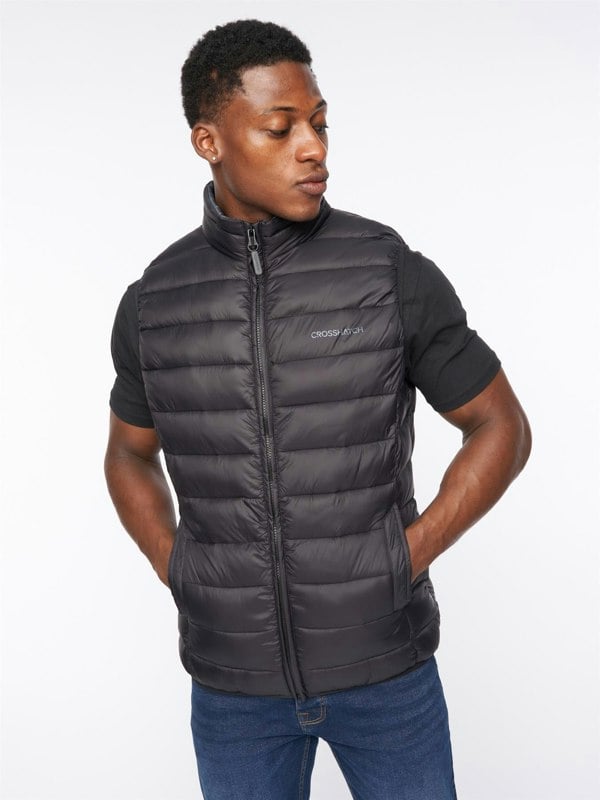 Crosshatch Gattering Gilet Black