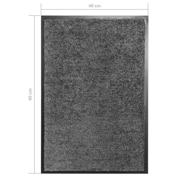 Berkfield Doormat Washable Anthracite 40x60 cm