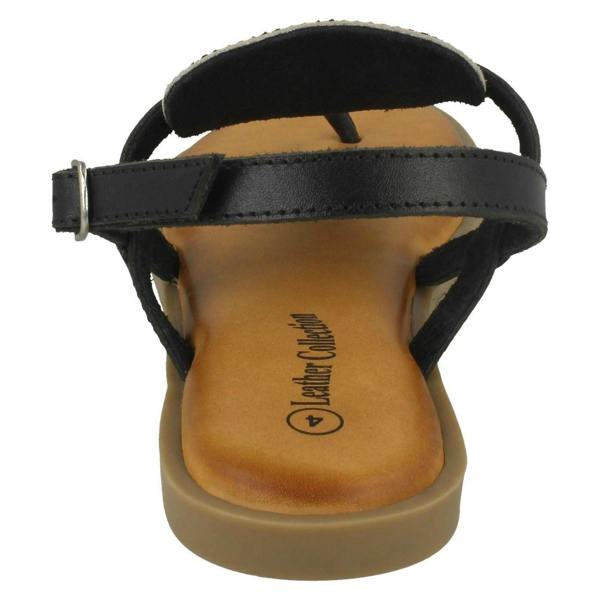 Leather Collection Ladies Leather Collection Animal Print Sandals F00228