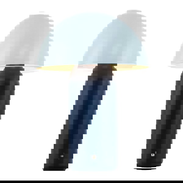 Modern Rechargeable Mushroom Lamp in Two Tone Blue with Touch Button Image 3