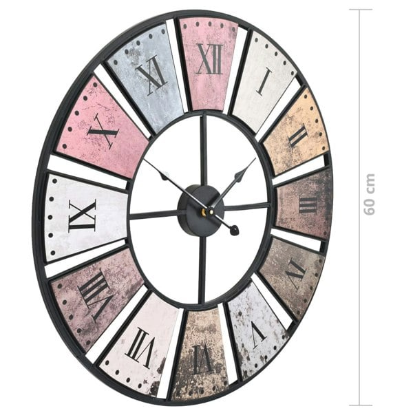 Berkfield Vintage Wall Clock with Quartz Movement 60 cm XXL