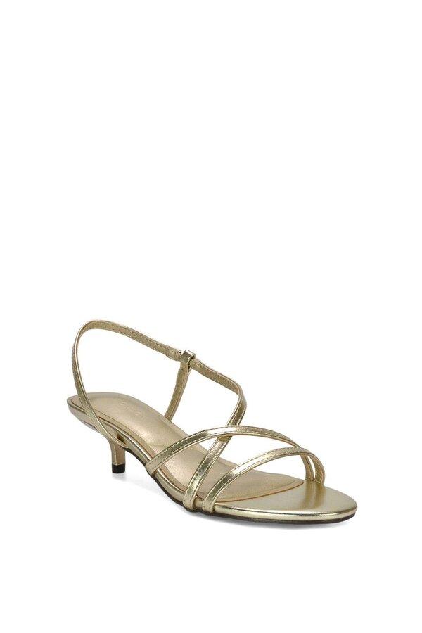 XY LONDON Slip On Strappy Slingback Kitten Heeled Sandals