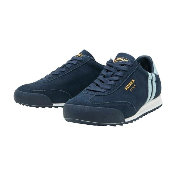Patrick Mens Dijon Suede Running Trainers - Navy/Sky Blue - 