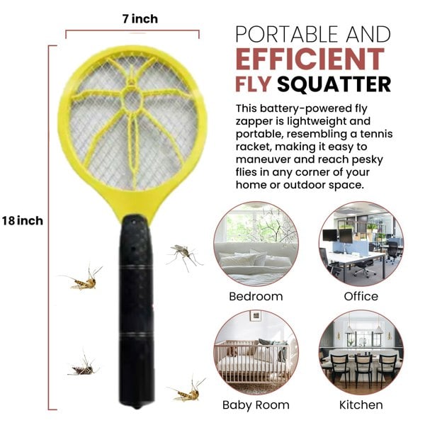 Generise Electric Bug Zapper (Yellow with Black Handle)