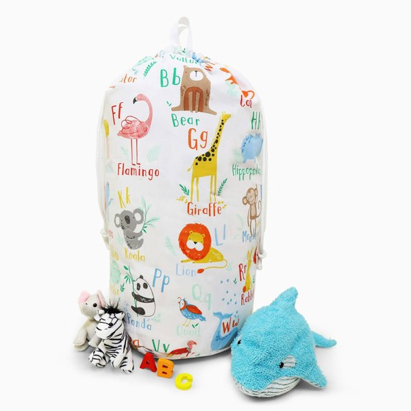 Animal Alphabet Toy Storage Bag - Happy Linen Company