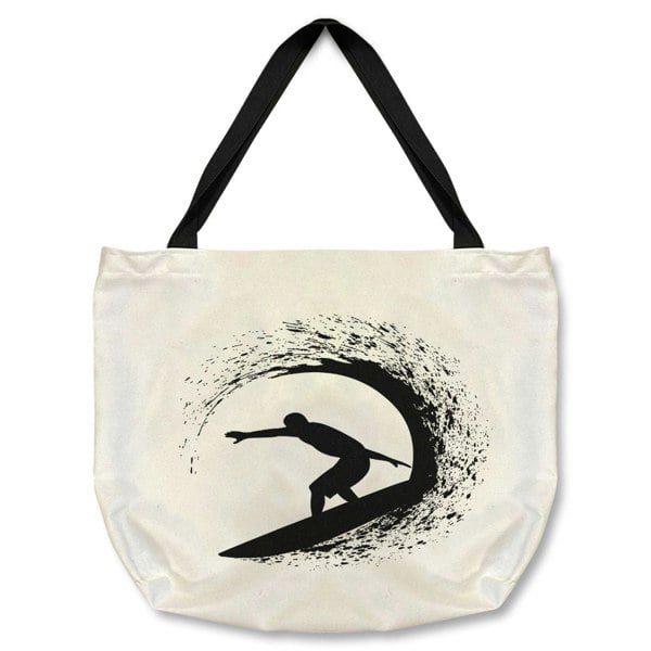 Benjamin Tate Design Surfer Silhouette Tote bag