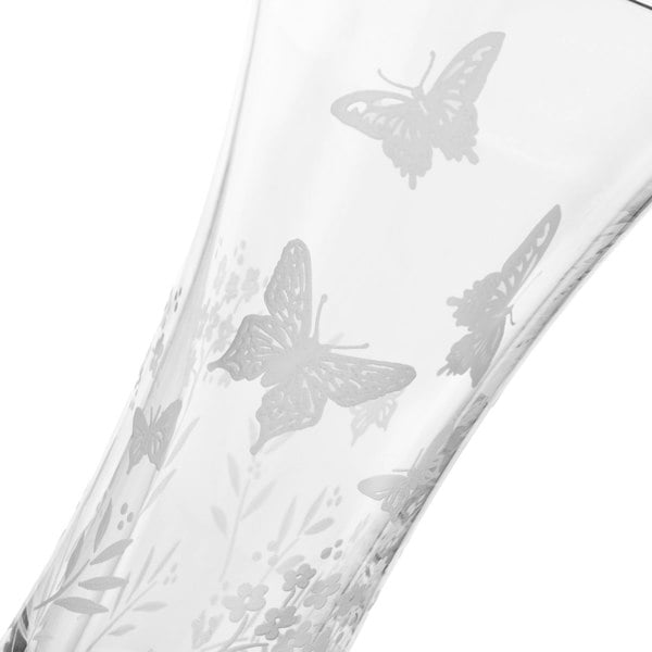 Diamante Butterfly Trumpet Vase - 21cm