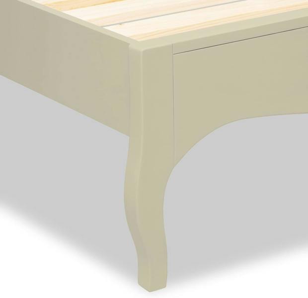 Statement Furniture Romance Wooden Bed Frame. Oatmeal Cream French Style Bed Double 4ft6 King 5ft