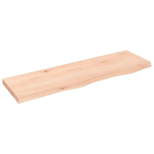 Berkfield Wall Shelf 100x30x4 cm Untreated Solid Wood Oak