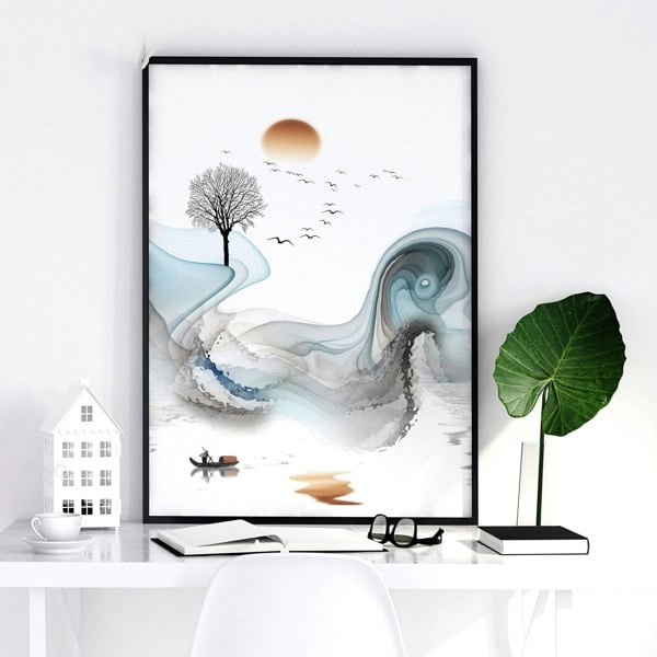 Home office prints | set of 3 framed wall art