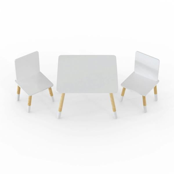 Kudlhome Table & Chair Set, White