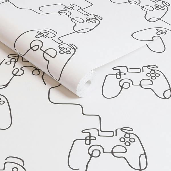 Next Gamer Doodle Wallpaper | Black & White