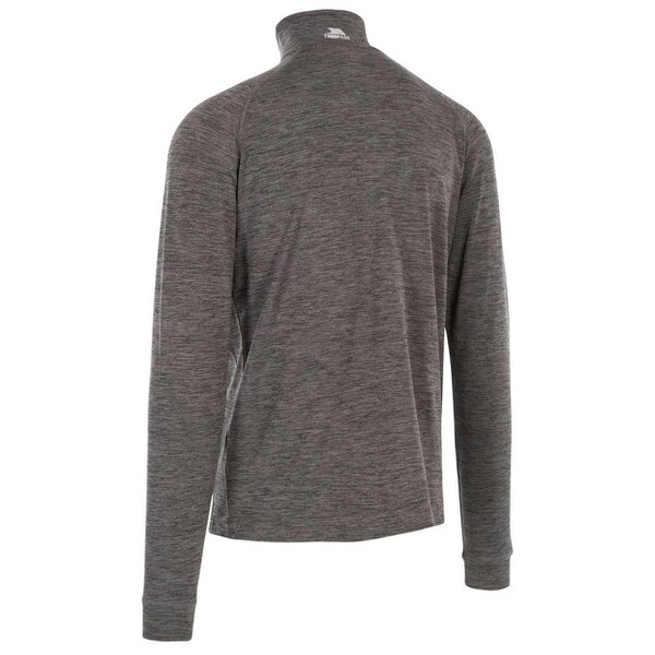 Trespass Mens Harold Half Zip Fleece Top - Black Marl