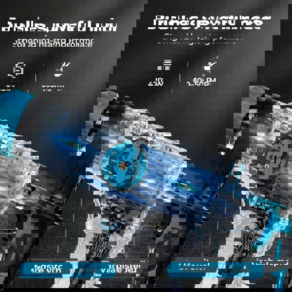 Traderight  21V Cordless Rotary Hammer Drill SDS Plus Concrete Impact Drill Tool