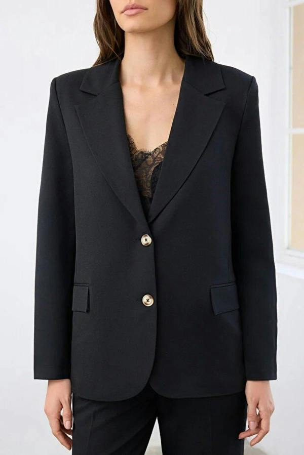 WOVCOR Lined Woven Blazer Jacket