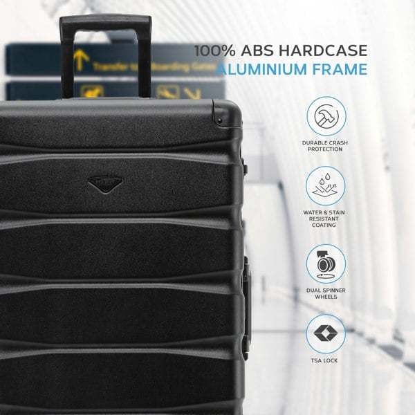 Flight Knight 31" Large Check in Suitcase - Aluminium Frame, ABS Body Hold Luggage