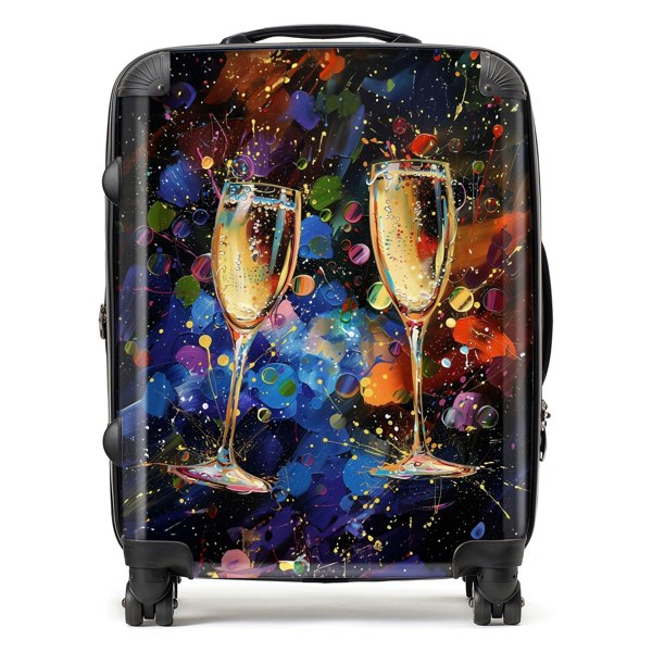 Warren Reed Splashart Champagne Flutes Suitcase