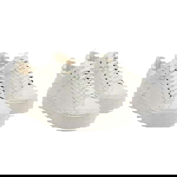 Hugo Mens Futurism Leather Tennis Trainers - White - 