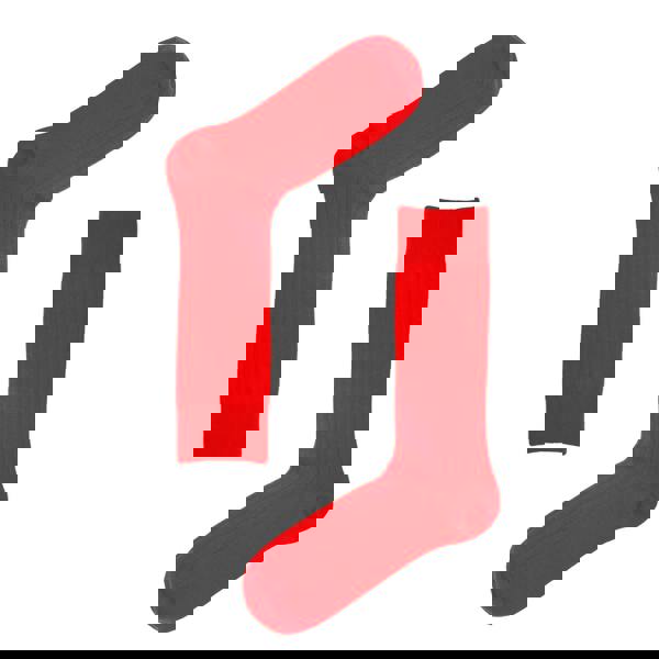 Jemsox Red Recycled Rib Mens Socks | Eco-Conscious Style & Comfort