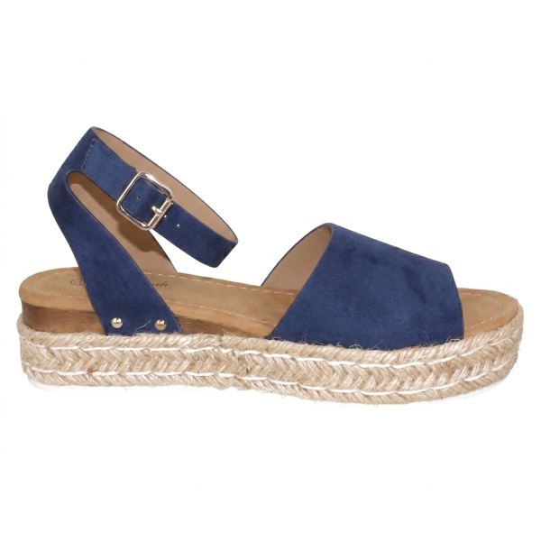 Savannah Ladies Savannah Wedge Mule Wide Fit Sandals F12039