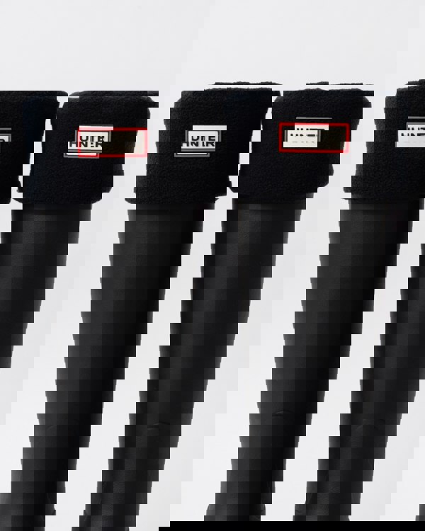 Hunter Fleece Tall Boot Sock - Black - CHO - Designer Unisex Socks