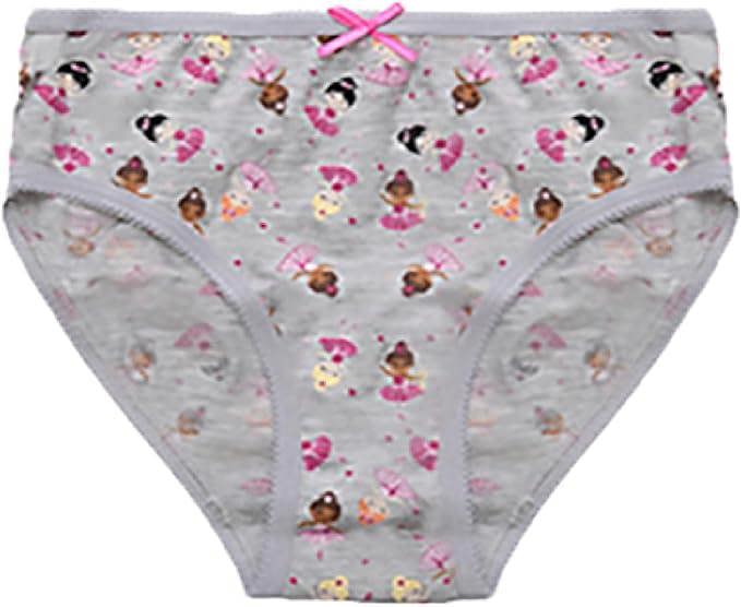 KAV Adorable Girls Printed Briefs - Comfortable Cotton Briefs Panties Knickers Underwear for Everyday Wear - Fun and Colorful Designs