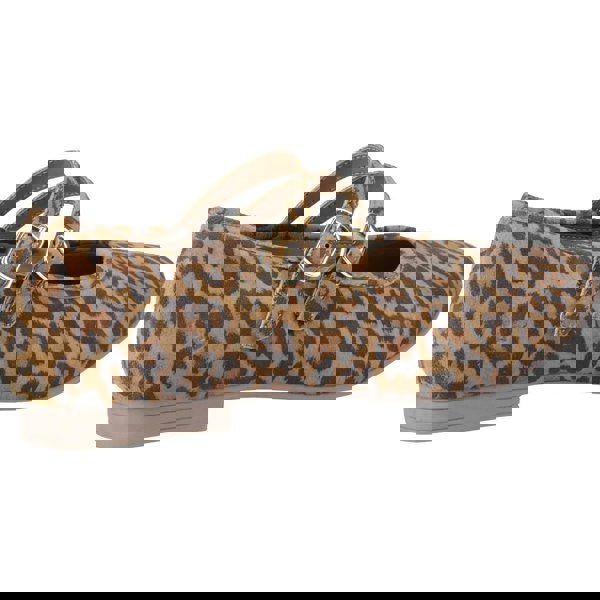 Hush Puppies Nancy Mary Jane Leather Women's Leopard Flats