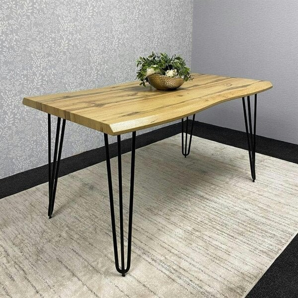 Kosy Koala Dining Table Set With 4 White Gem Pattern Chairs Modern Kitchen Dining Room Furniture