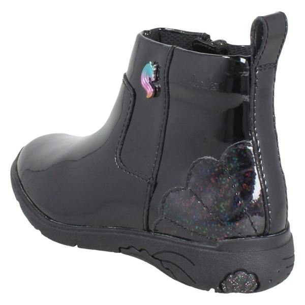 Clarks Girls Clarks Unicorn Detail Ankle School Boots Relda Glow