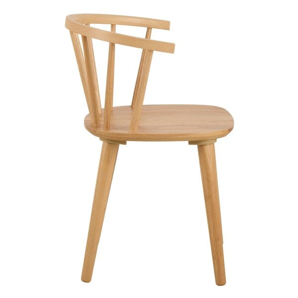 Wyld Haus Set of 2 Noa Oak Wooden Dining Chairs Modern Slatted Back