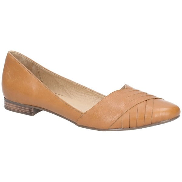 Hush Puppies Womens/Ladies Marley Ballerina Leather Slip On Shoes - Tan