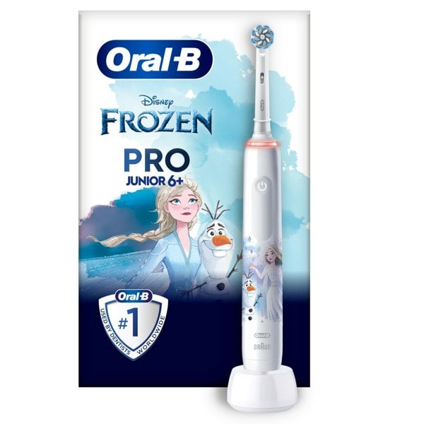 Oral-B Pro Junior Frozen Electric Toothbrush, For Ages 6+ - White