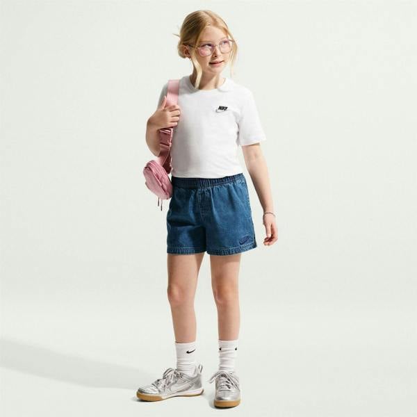 Nike Childrens/Kids Futura Classic Logo Regular T-Shirt - White/Black - 