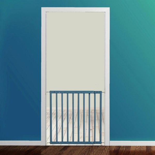 Bettacare Chunky Wooden Screw Fit Dog Gate, 63.5cm - 105.5cm, Azure Blue, Wooden Dog Gate Gate, Screw Fit Pet Stair Gate