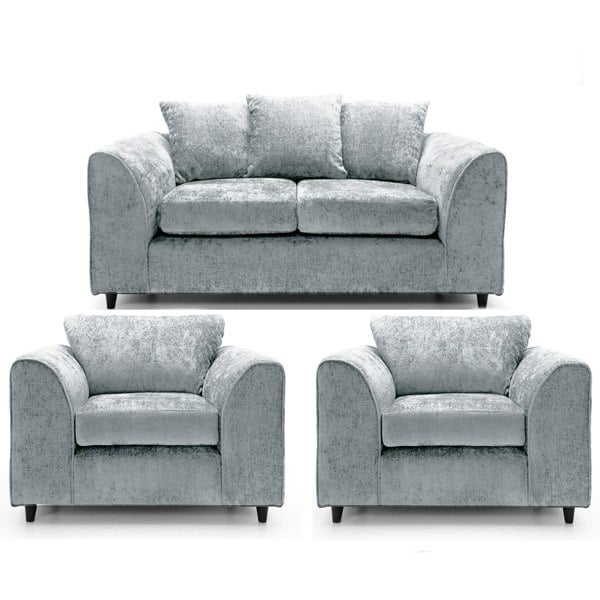 Furnishings For Less Monaco Chenille Fabric 2 Seater and 2 Armchairs