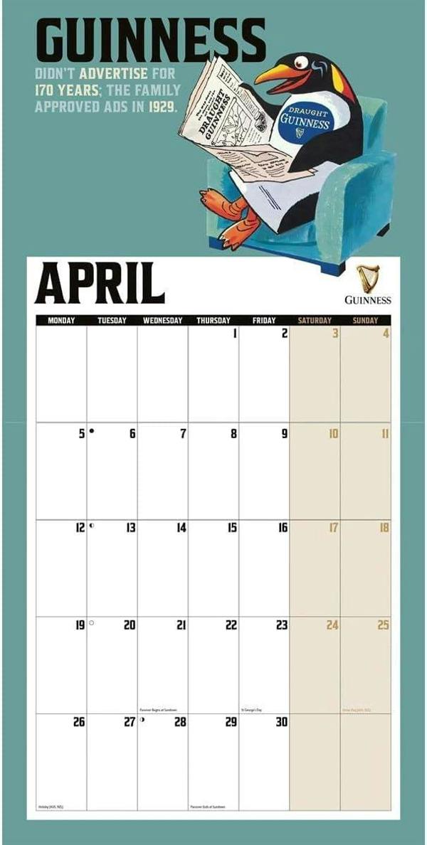 Lovely Day For A Guinness Calendar 2027