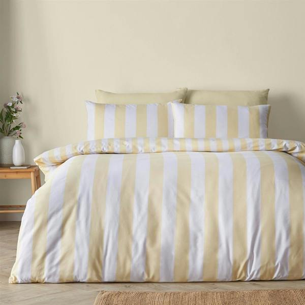 Cove Stripe Yellow Duvet Cover Set