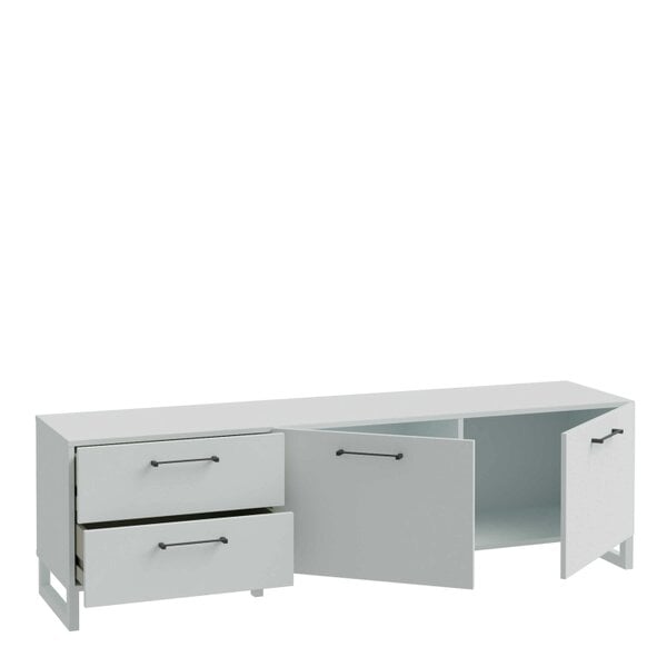 Wyld Haus Coimbra Light Grey TV Unit 2 Doors 2 Drawers